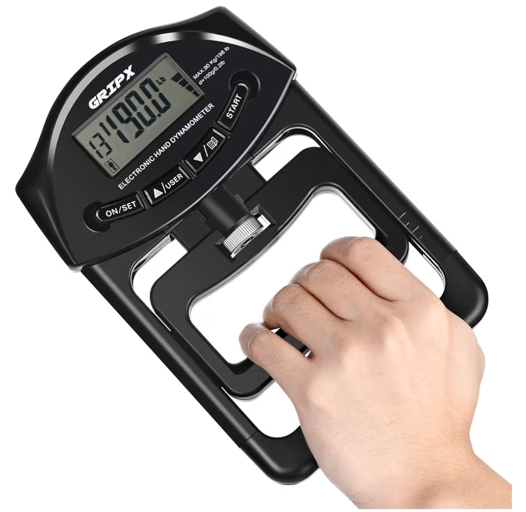 GRIPX Elektronischer Handdynamometer – Griffkraft präzise messen | Dynamomètre électronique GRIPX