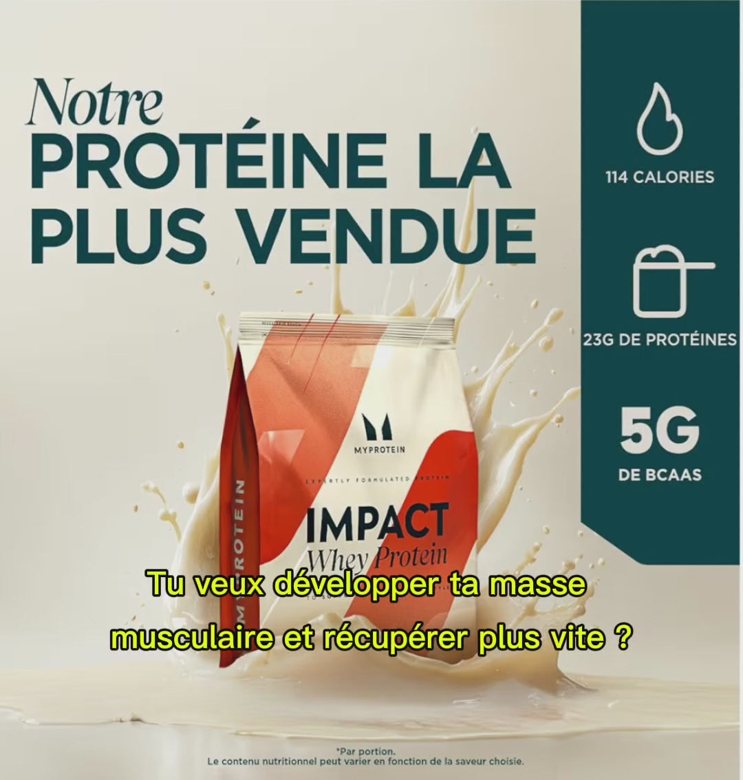 💪 Impact Whey Protein MyProtein – 23g Protéines | Prise de Masse & Récupération